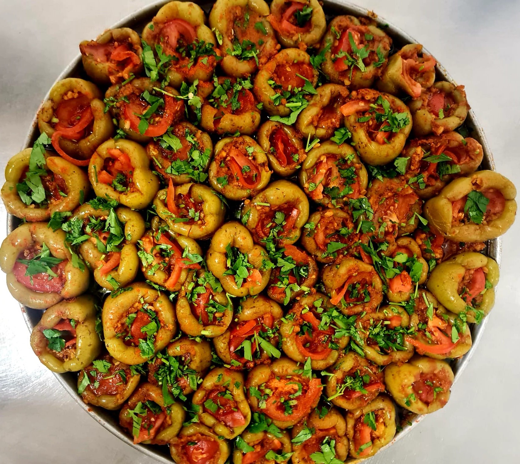 gefüllte Paprika mit Hackfleisch und Bulgur